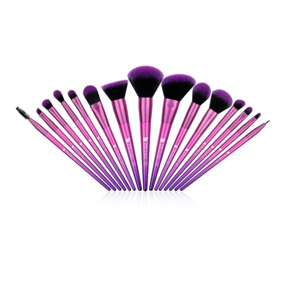 DUcare 15 Piece Purple Makeup Brush Set Premium - Picture 2 of 5